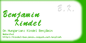 benjamin kindel business card